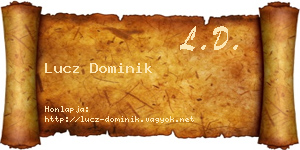 Lucz Dominik névjegykártya