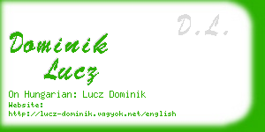 dominik lucz business card